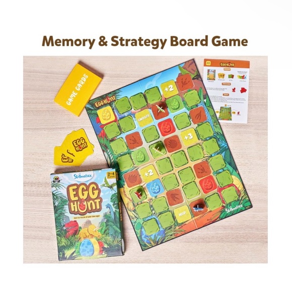 New EGG HUNT Skillmatics Board Game Memory Strategy NIB Dinosaur Dino Learning - Picture 2 of 10